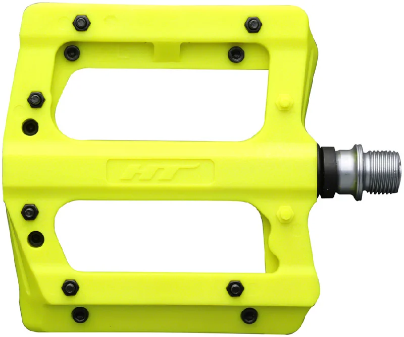 HT Components PA12A Pedals - Platform Composite 9/16" Neon Yellow