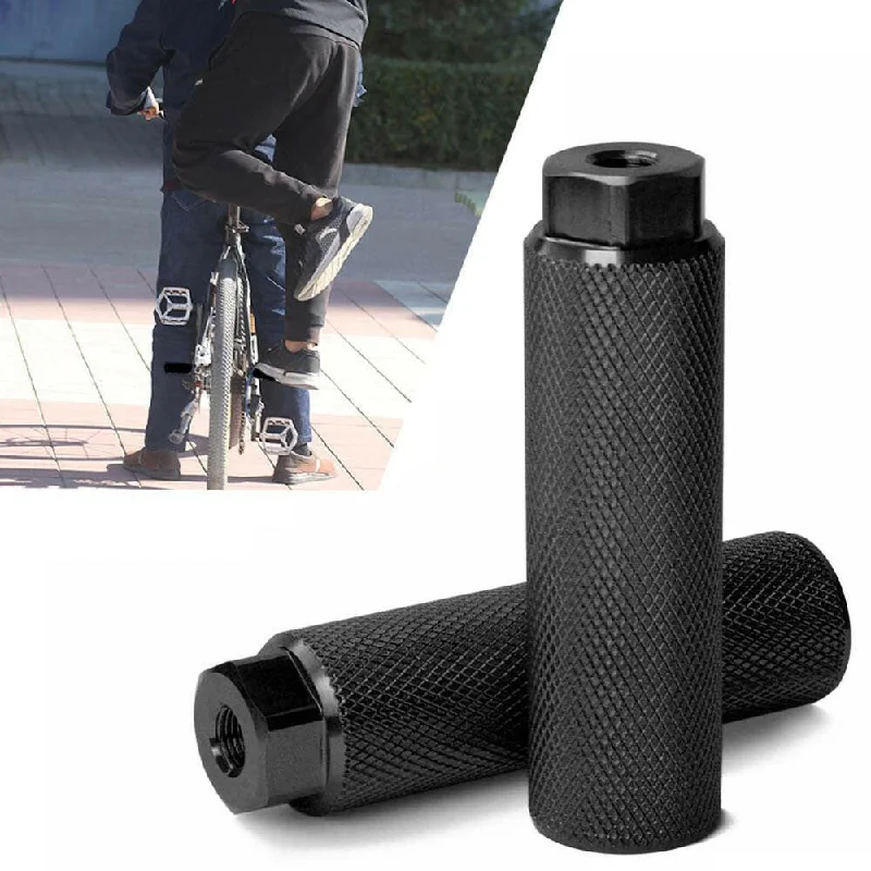 Bike riding vest with durability-1Pair MTB BMX Bike Alloy Foot Stunt Pegs Footrest Lever Cylinder Grip Fit 3/8'' Axle