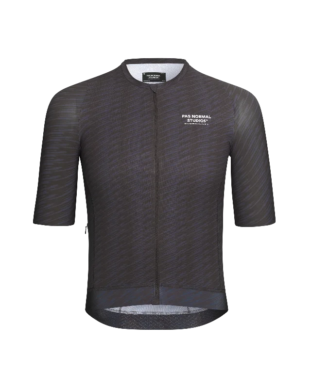 Bike jersey with thermal lining-Solitude Jersey - Dark Navy/Light Brown