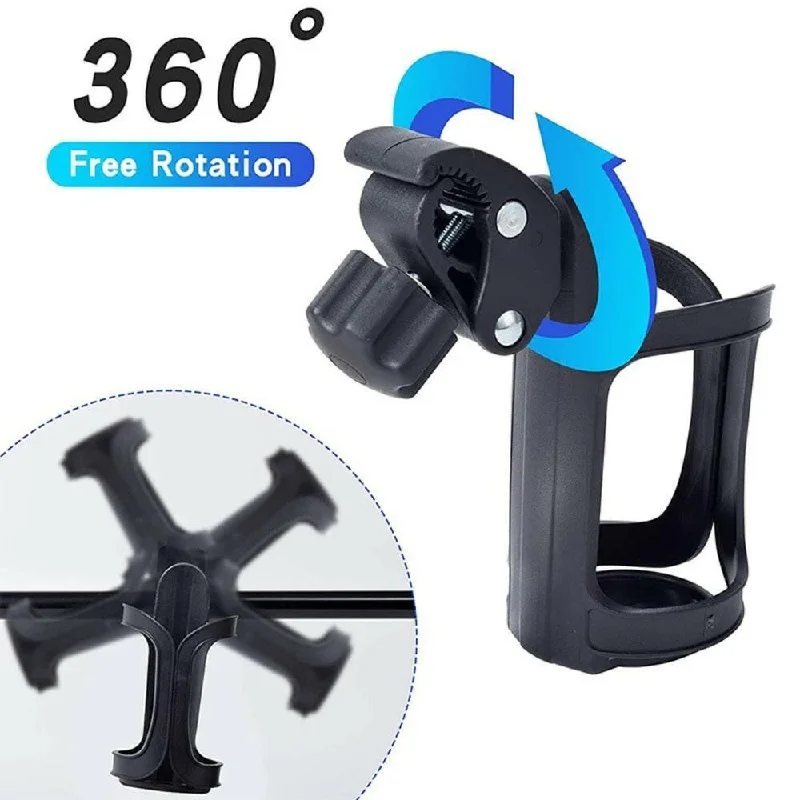 Bicycle jersey with airflow straps-360 Rotation Bike Bicycle Bottle Cage Handlebar Mount Drink Water Cup Holder Kid Bicycle Bottle Holder Cage for Bike Stroller