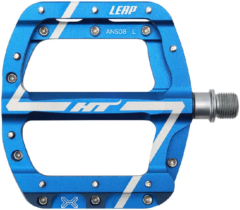 Bicycle jersey with thermal padding-HT Components ANS08 Leap Platform Pedals Body: Aluminum Spindle: Cr-Mo 9/16 Blue Pair