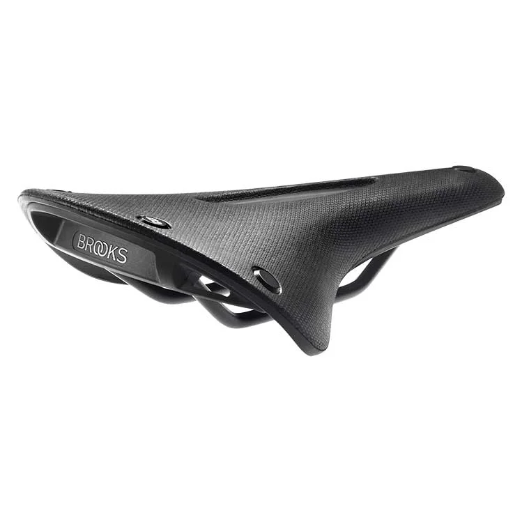 Bicycle socks with stretch liner-Brooks Cambium C17 Carved All Weather Saddle: Black