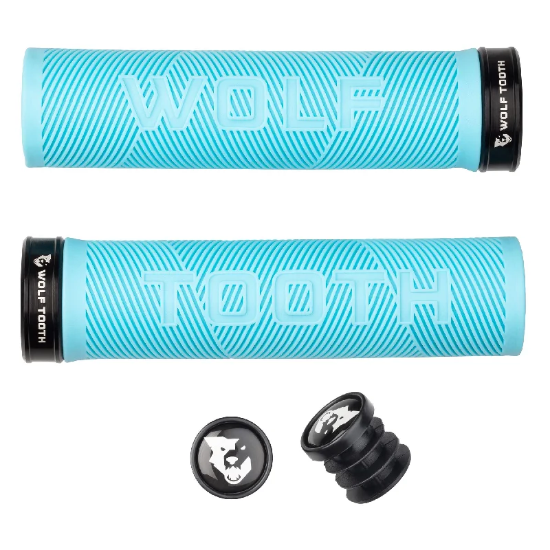 Cycling sunglasses for all-terrain rides-Wolf Tooth Components Echo Lock-On Grip Set Teal/Black