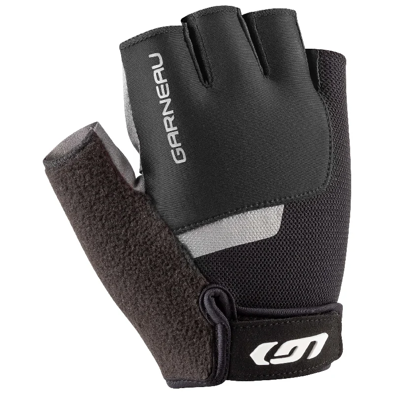 Cycling gloves with breathable mesh-Louis Garneau Biogel RX Road Glove - Black - 2022