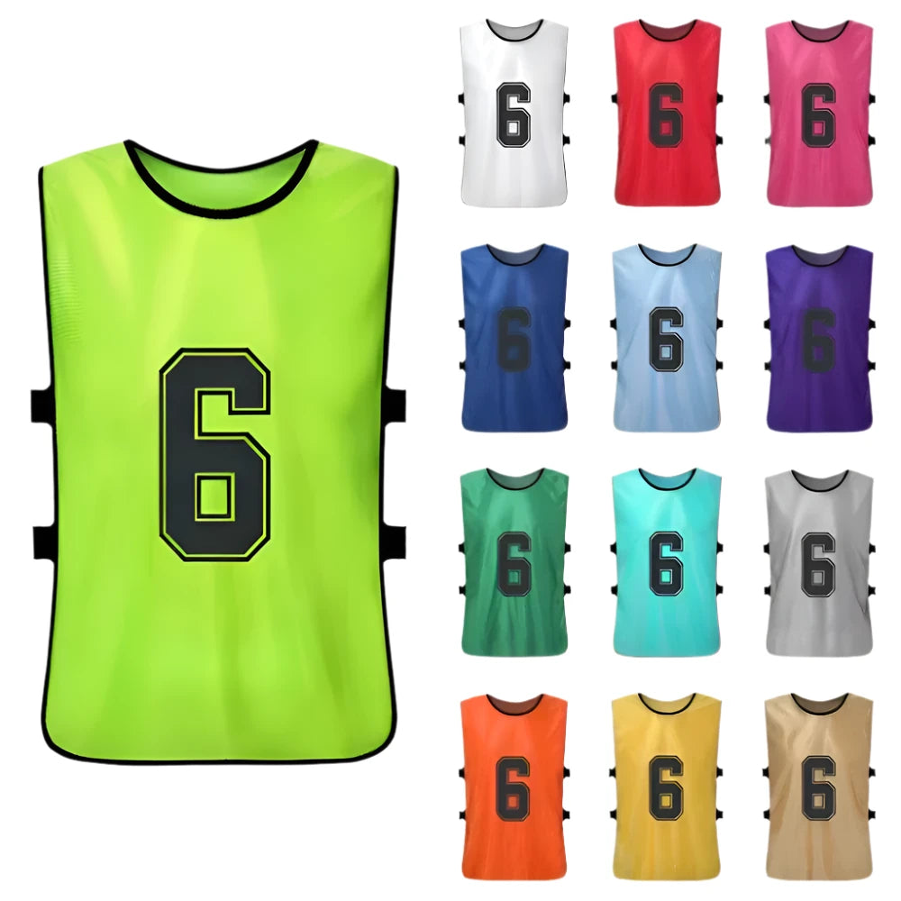 Bike gloves with thermal straps-6PCS/12PCS Adults Kids Soccer Pinnies Quick Drying Basketball Football Team Jerseys Training Numbered Bibs Practice Sports Vest