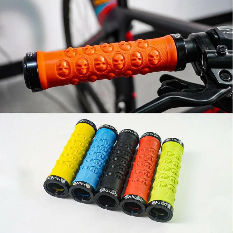 Cycling vest with durable padding-Chooee MTB Bike Lock On Grip 3D Rubber Mountain Road Foldable Bicycle Handlebar Grips