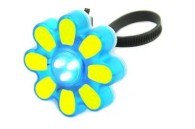 Cycling sunglasses for long-distance-3 LED FRONT BICYCLE LIGHT BLUE FLOWER SHAPED IDEAL GIFT KIDS 50% OFF