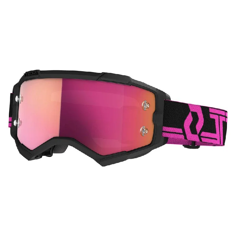 Cycling rain pants with side zippers-SCOTT 2021 FURY GOGGLE - BLACK/PINK (PINK CHROME)