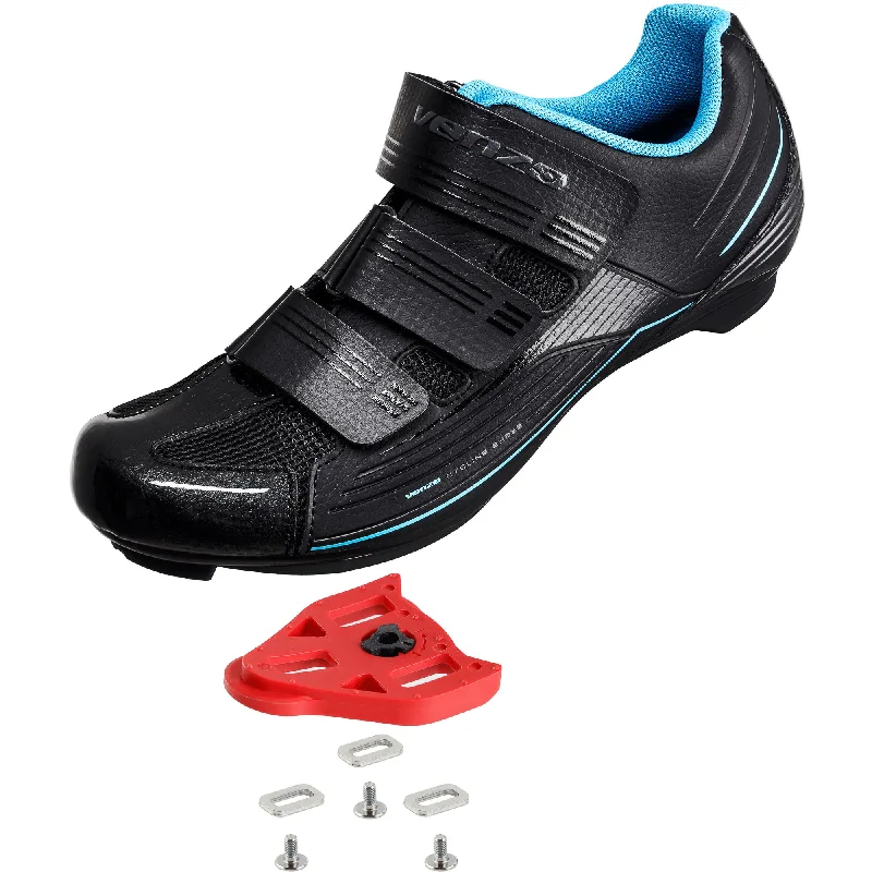 Bike shoes with airflow padding-Venzo Bike Bicycle Women's Road Cycling Riding Shoes - Compatible with Peloton LOOK Delta & for Shimano SPD-SL - Perfect for Indoor Road Racing & Indoor Exercise Bikes 43