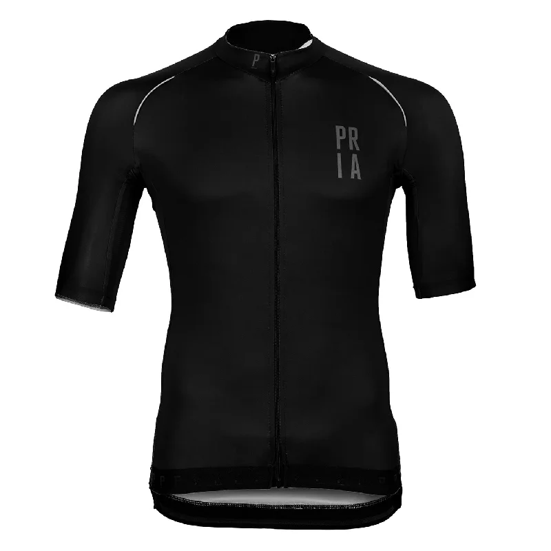 Bicycle arm warmers with fleece lining-Black PRIA Race Fit SS Jersey