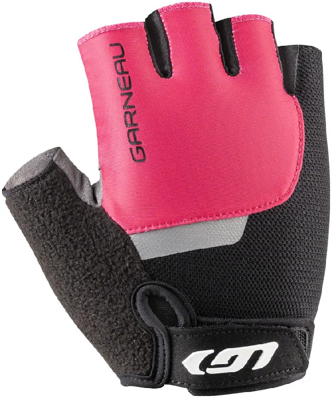 Bicycle arm warmers with stretch liner-Louis Garneau Biogel RX Road Glove - Womens - Dark Pink - Black - 2022