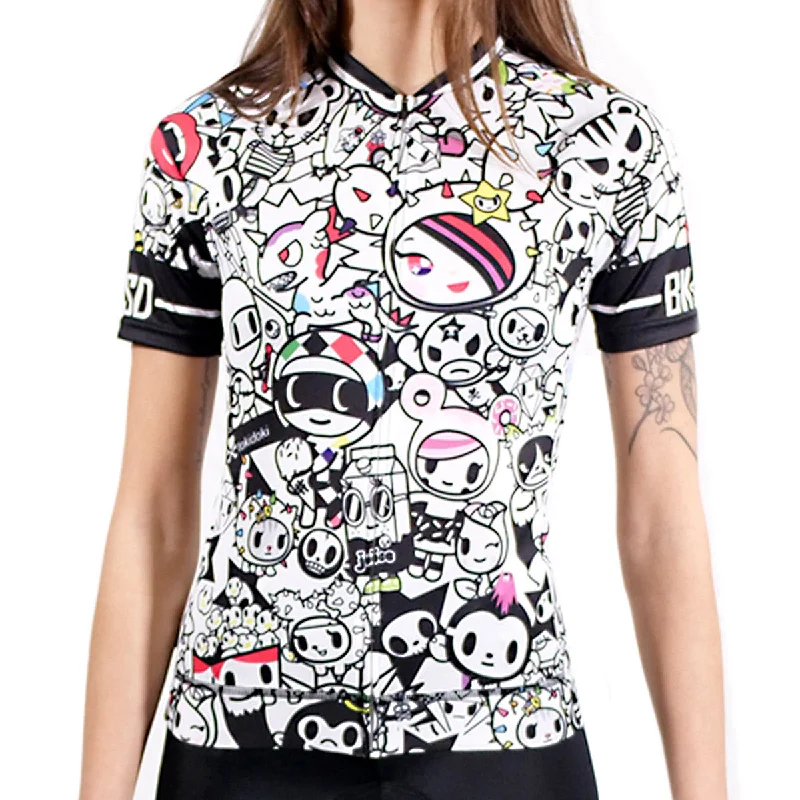 Cycling sunglasses for all-terrain biking-Maglia donna Bike Inside Tokidoki All-stars - Bianco