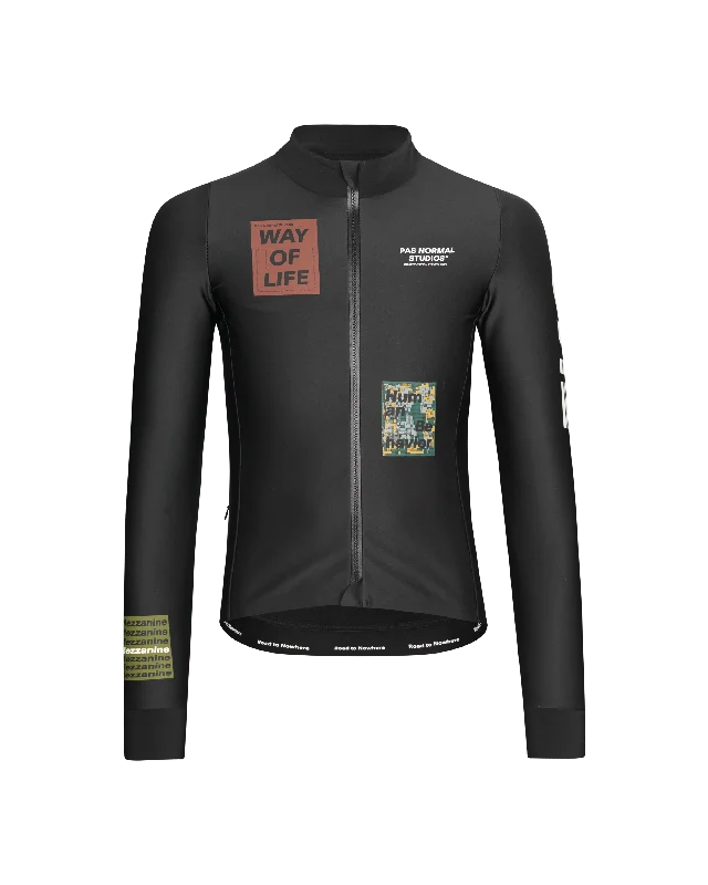 Cycling rain pants with durability-T.K.O. Mechanism Thermal Long Sleeve Jersey