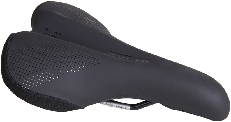 Bicycle riding shoes with durable straps-WTB Speed She Saddle - Chromoly Black Womens 150 mm Wide