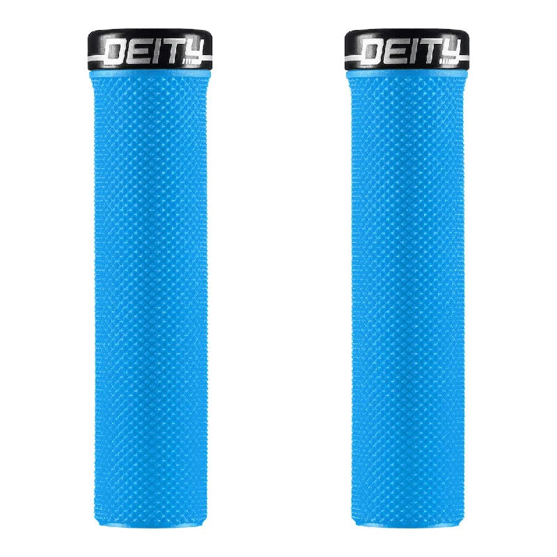 Mountain bike jersey with stretch-Deity Slimfit Grips Blue