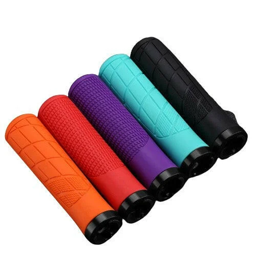 Bike helmet for all-terrain-1 Pair Bicycle Rubber Grips Bilateral Lock Bicycle Handlebar Cover MTB Road Bike Handlebar Grips Non-slip Bicycle Handle Covers