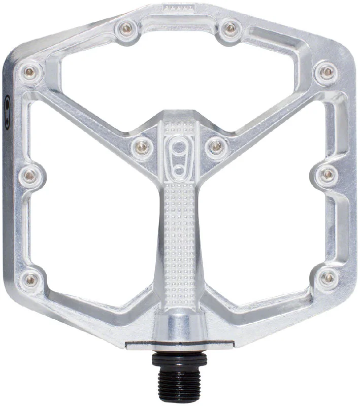 Bike helmet with thermal shell-Crankbrothers Stamp 7 Pedals - Platform Aluminum 9/16" High Polish Silver Large