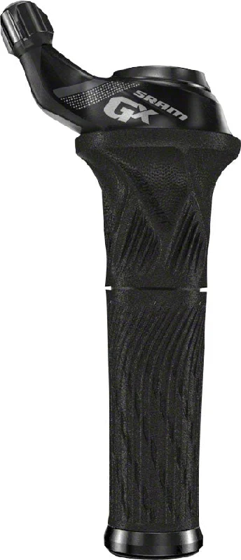 Bicycle arm warmers with cushion-SRAM GX GripShift 2-Speed Front Black with Locking Grip