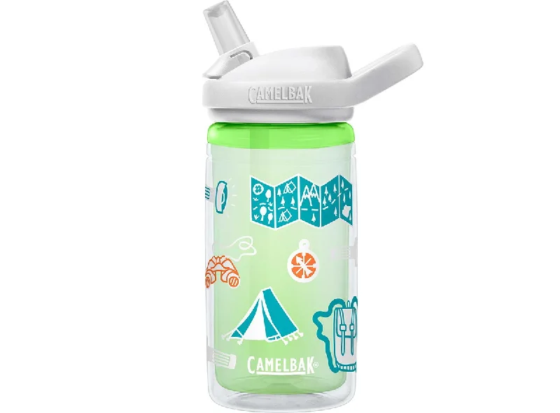 Bicycle arm warmers with thermal design-Camelbak eddy+ Kids Insulated Water Bottle - 14oz - Adventure Map