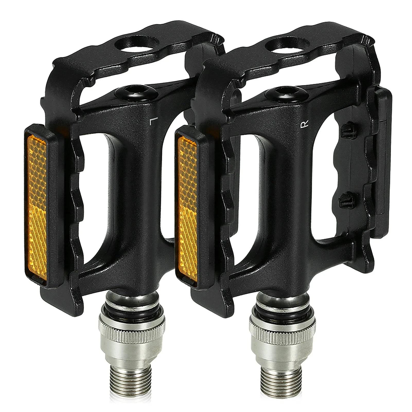 Bike shoes with durable lining-1 Pair Bike Quick Release Pedals MTB Bike Bicycle Cycling Platform Pedal with Pedal Extender Adapter For Outdoor Cycling