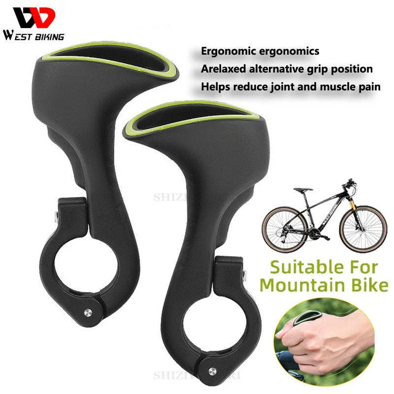 Cycling shoe covers with zippers-MTB Bicycle Bar Ends Ergonomic MTB Handle Bike Handlebar 22.2mm Noctilucence Nylon Handle Bar Grips Bike Accessories