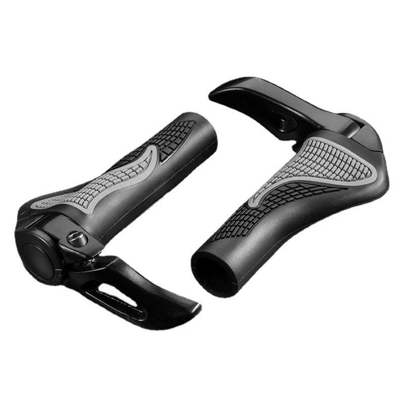 Bicycle helmet with air channels-ESLNF MTB Bicycle Grips Horns Shofar Vice Handlebar Grips Cycling Shockproof Dust-proof Bike Grips Rubber Bilateral Locked