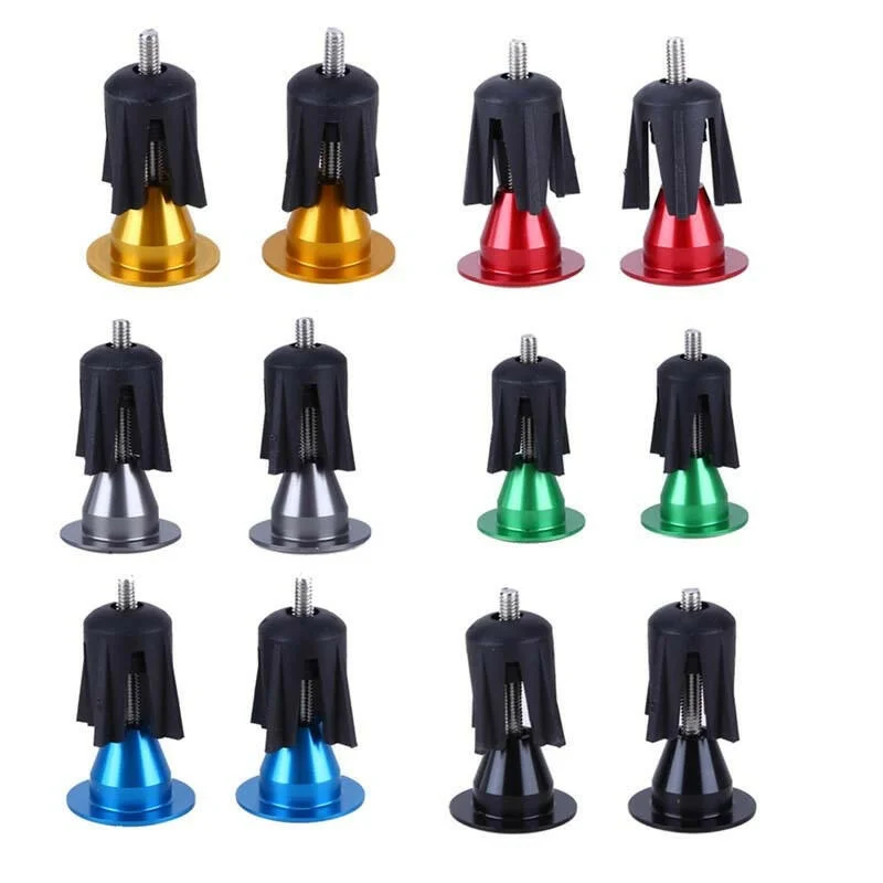 Cycling jersey with durable fabric-6 Colors 1 Pair Bicycle Handle Bar Cap End Plugs Bike Bicycle Aluminum Handlebar Grips Handle Bar Cap End Plugs Bicycle Parts