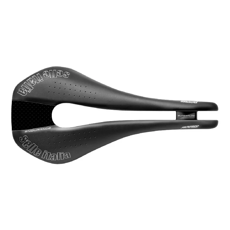 Bike helmet with stretch liner-Selle Italia NOVUS SuperFlow Endurance TM S Saddle