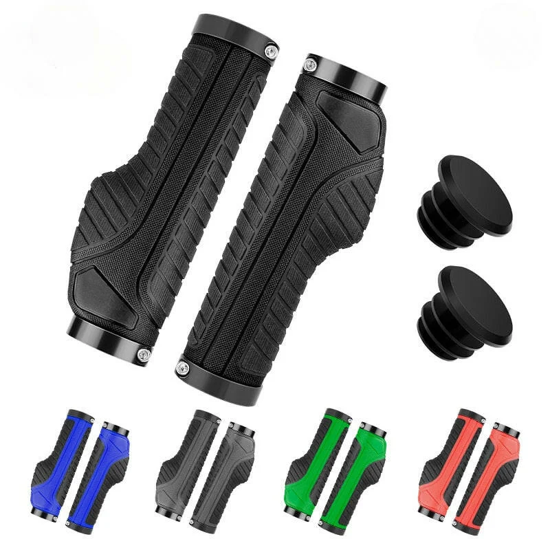 Cycling rain pants with durability-X-TIGER Bicycle Grips MTB Rubber Handlebar Grips Shockproof Anti-Slip Racing Road Bike Grips Ergonomic Lock Cycling Handlebar