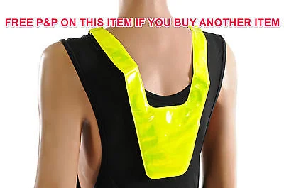 Cycling vest with airflow panels-HI VIZ REFLECTIVE BIB VEST FOR CHILDREN & SMALL ADULTS.KIDDIES SAFETY VEST – 60%