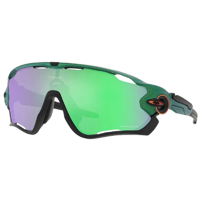 Cycling jacket with durable padding-Occhiali Oakley Jawbreaker - Verde prizm road jade