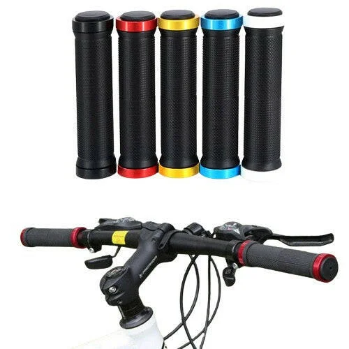 Cycling socks with thermal fabric-1 Pair Bicycle Handlebar Grips Aluminum Alloy Lock Ring MTB Handle Bars Grips Mountain Road Bike Grips Cycling Accessories