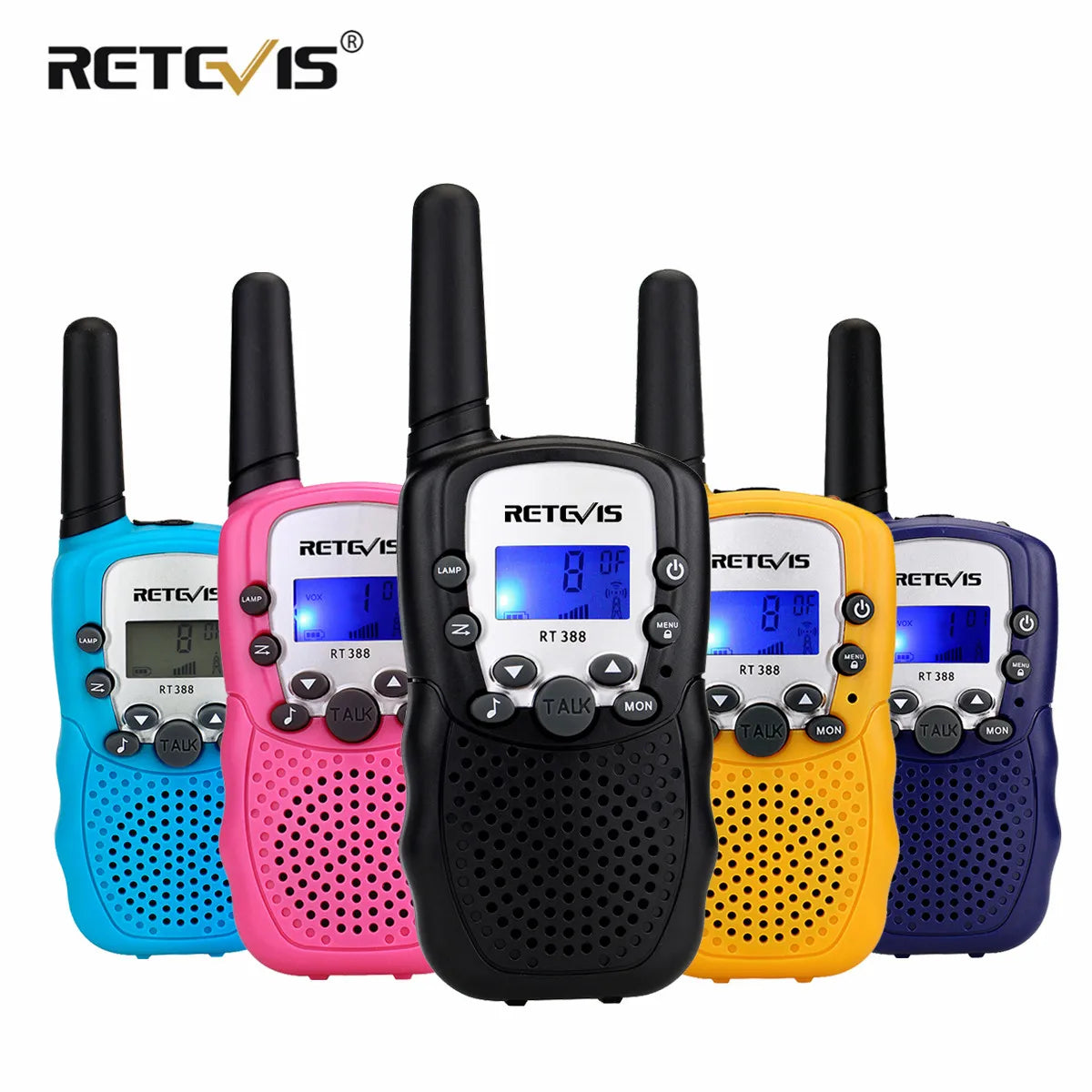 Cycling sunglasses for long-distance trails-RETEVIS RT388 Walkie Talkie Children 2 Pcs Children's Radio Receiver Walkie-Talkie Kids Birthday Gift Child Toys for Boys Girls