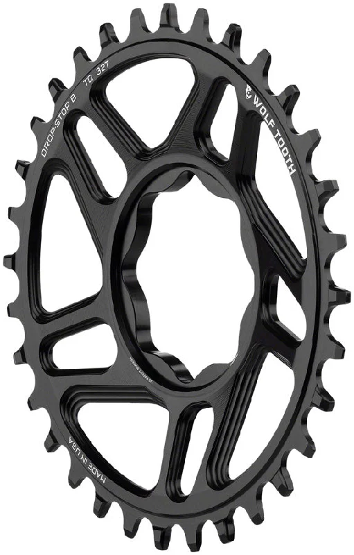 Bike shoes with airflow straps-Wolf Tooth Trek TQ Direct Mount Chainring - Drop-Stop B 32T Black