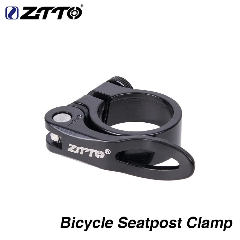 Bicycle riding helmet with airflow-ZTTO Bicycle Parts MTB Bike Quick Release Ultralight Bicycle SeatPost Clamp 31.8mm Saddle Aluminum Alloy