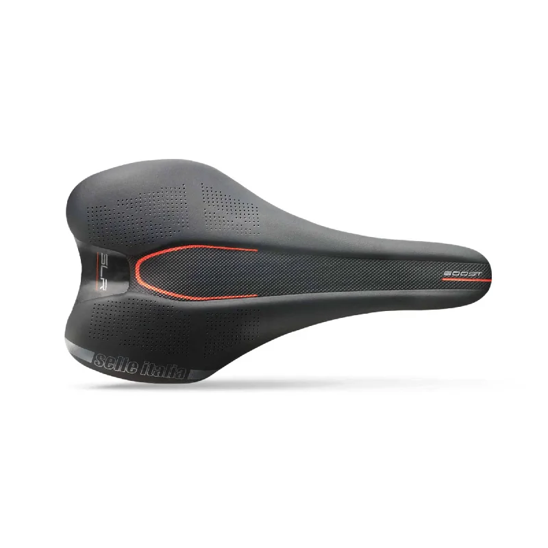 Bike riding knee pads with stretch straps-Selle Italia Flite Boost Superflow Kit Carbonio Saddle