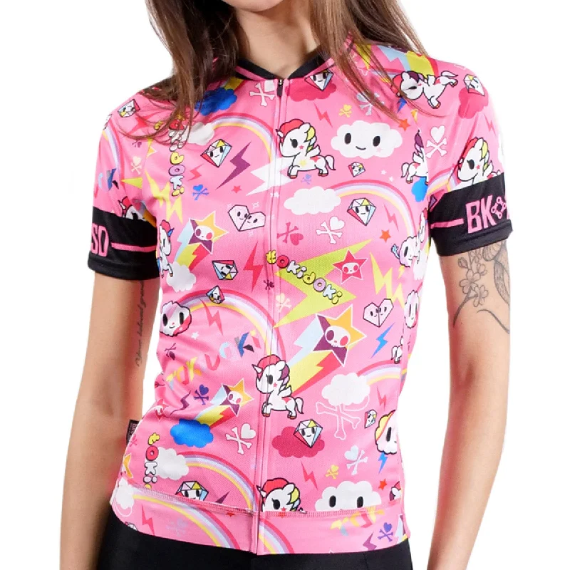 Bike gloves with durable design-Maglia donna Bike Inside Tokidoki Unicorn - Rosa