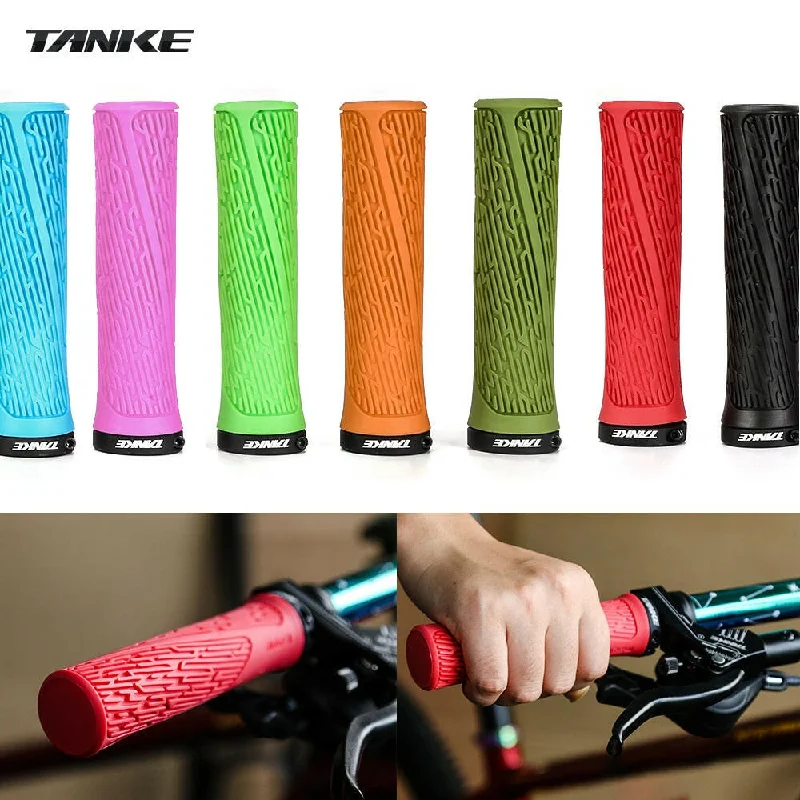 Cycling tights with thermal padding-TANKE folding Bike Handlebar Grip Silicone handle grip 1Pair MTB Mountain road Bicycle Cover Anti-slip Strong Support Single