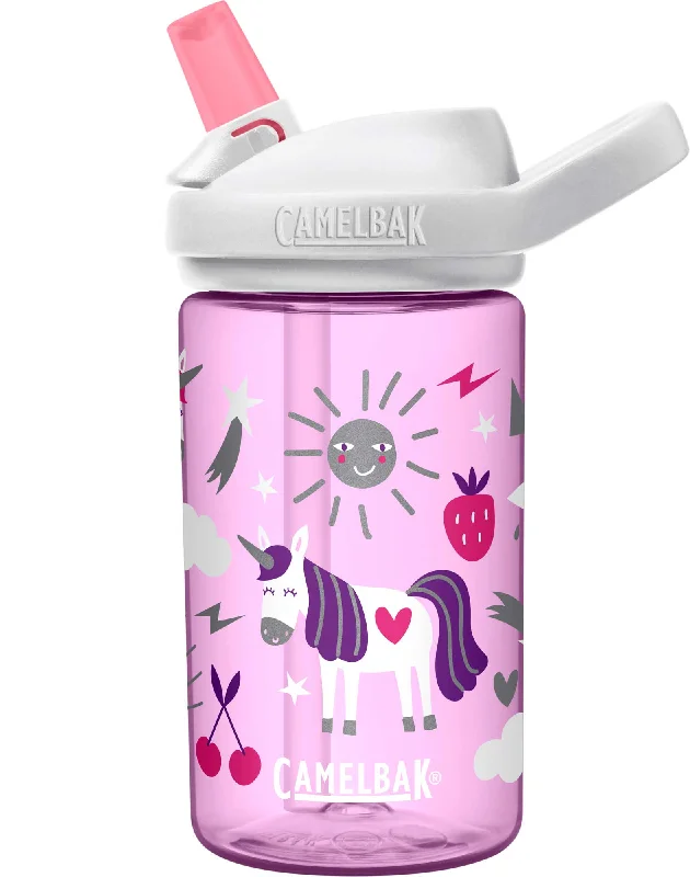 Cycling shorts with airflow lining-Camelbak eddy+ Kids Water Bottle - 14oz - Unicorn Party - 2020