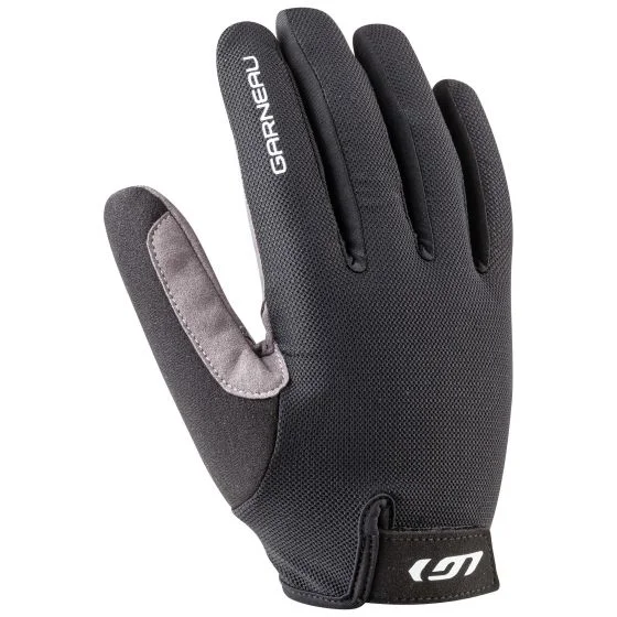 Bicycle jersey with stretch liner-Louis Garneau Calory Long Glove - Black - 2022