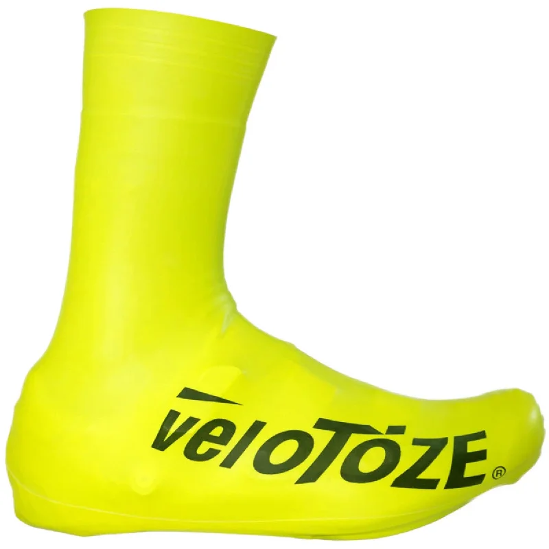 Bicycle socks for all-terrain biking-Copriscarpe VeloToze Tall Road 2.0 - Giallo