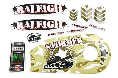 Bicycle riding tights with thermal-DECAL SET FOR RALEIGH STORMER 12" ARMY CAMO TANK STICKER SUIT KIDS BIKES