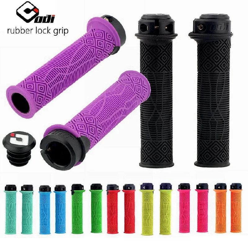 Bicycle riding socks with grip-ODI MTB Bicycle Grip Lock 22.2mm Rubber Handlebar Grips Soft Antislip End Fit Fold BMX XC Balance Bicycle grip Bike Accessories