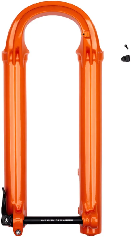 Bicycle riding tights with thermal-FOX Lower Leg Assembly - 2021 36 29in 130-170 15x110 QR F-S PE-S Shiny Orange