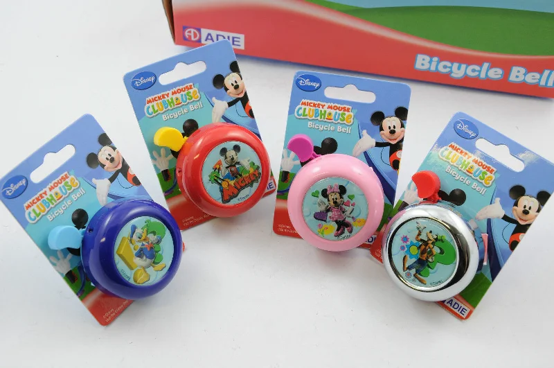 Cycling rain pants with airflow-MICKEY MOUSE CLUB HOUSE KIDDIES BIKE BELLS PINK BLUE OR CHROME CYCLE BELL