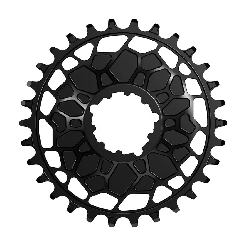 Bike gloves with durable lining-Works Components GEO SRAM GXP Chainring Teeth: 30 Speed: 12 BCD: Direct Mount SRAM 3 Bolt Front 7075-T6 Aluminum Black