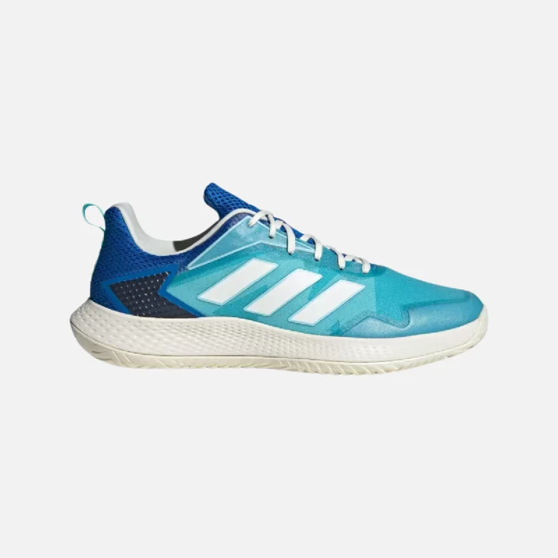 Bike gloves with airflow lining-Adidas Defiant Speed Men's Tennis Shoes -Light Aqua/Off White/Bright Royal